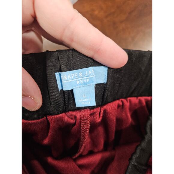 Draper James Maroon Red Whimsy Goth Dark Romantic Tulle Polka Dot Skirt Tutu L - Picture 5 of 8